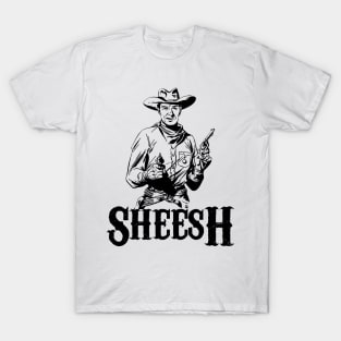 Sheesh Cowboy Black Print T-Shirt